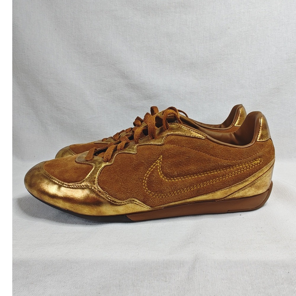 Nike Sprint Sister Sneakers Gold Brown Suede Metallic Low Top 314448-221 6.5 - Picture 6 of 9